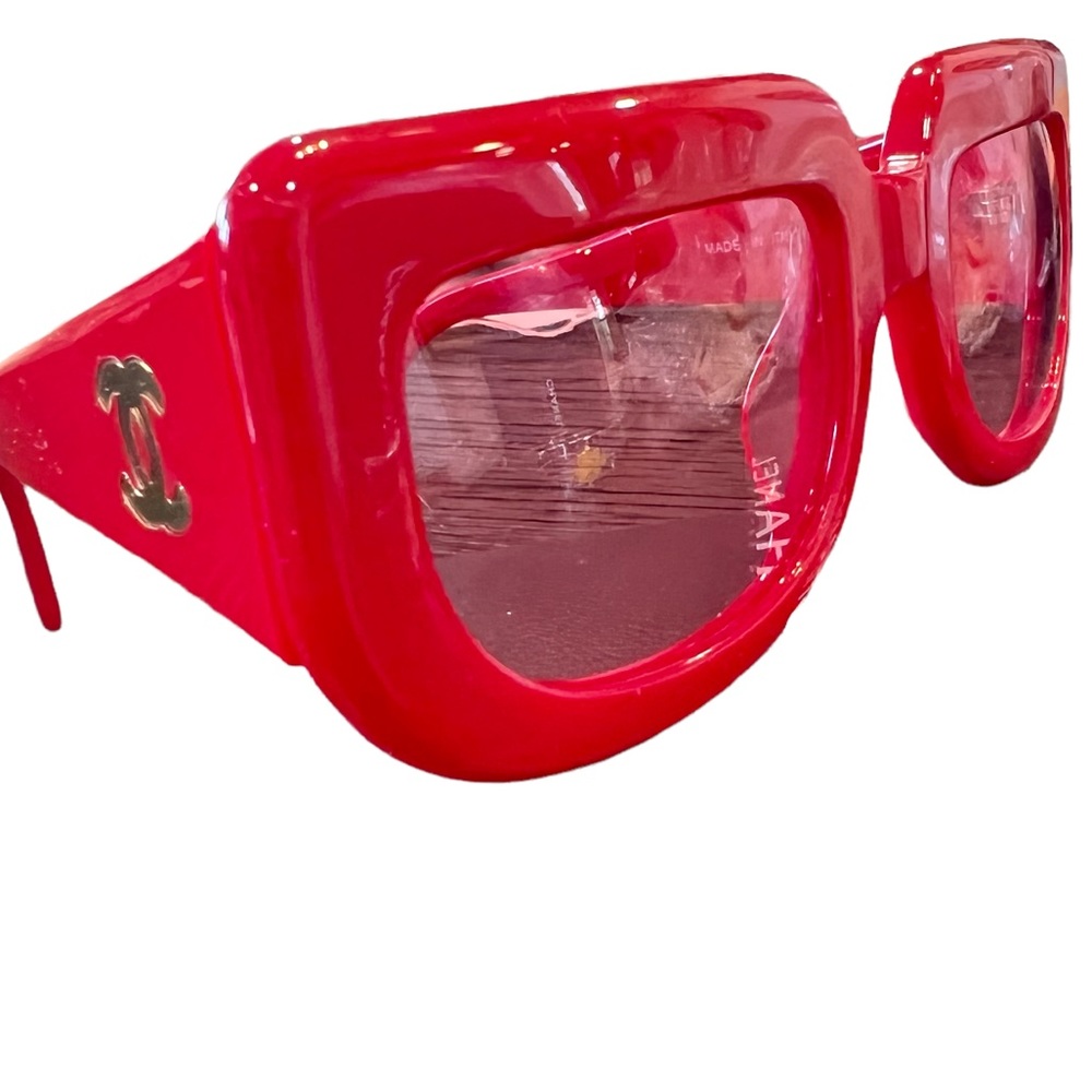 Chanel Authentic Vintage Retro 90’s Red Sunglasses